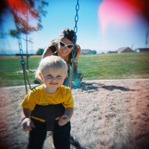 Photograph "Swinging Around"" shot with a Holga camera Photograph "Swinging Around"" shot with a Holga camera